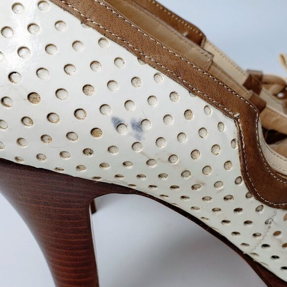 Nanette Lepore Dotty Dame Patent High Heels 10B - Picture 11 of 12